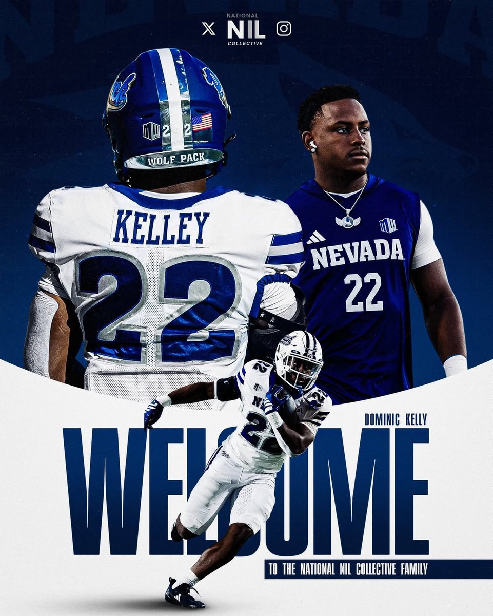 DarrellJonesRep's tweet image. National NIL Sports Collective welcomes Nevada RB Dominic Kelley to our Football Division. (@DominicKelley21 )

A former 3⭐️ RB and top-ranked running back in Northern California, Dominic arrived at Nevada out of De La Salle with 2,034 rushing yards and 30 TDs, known for his…