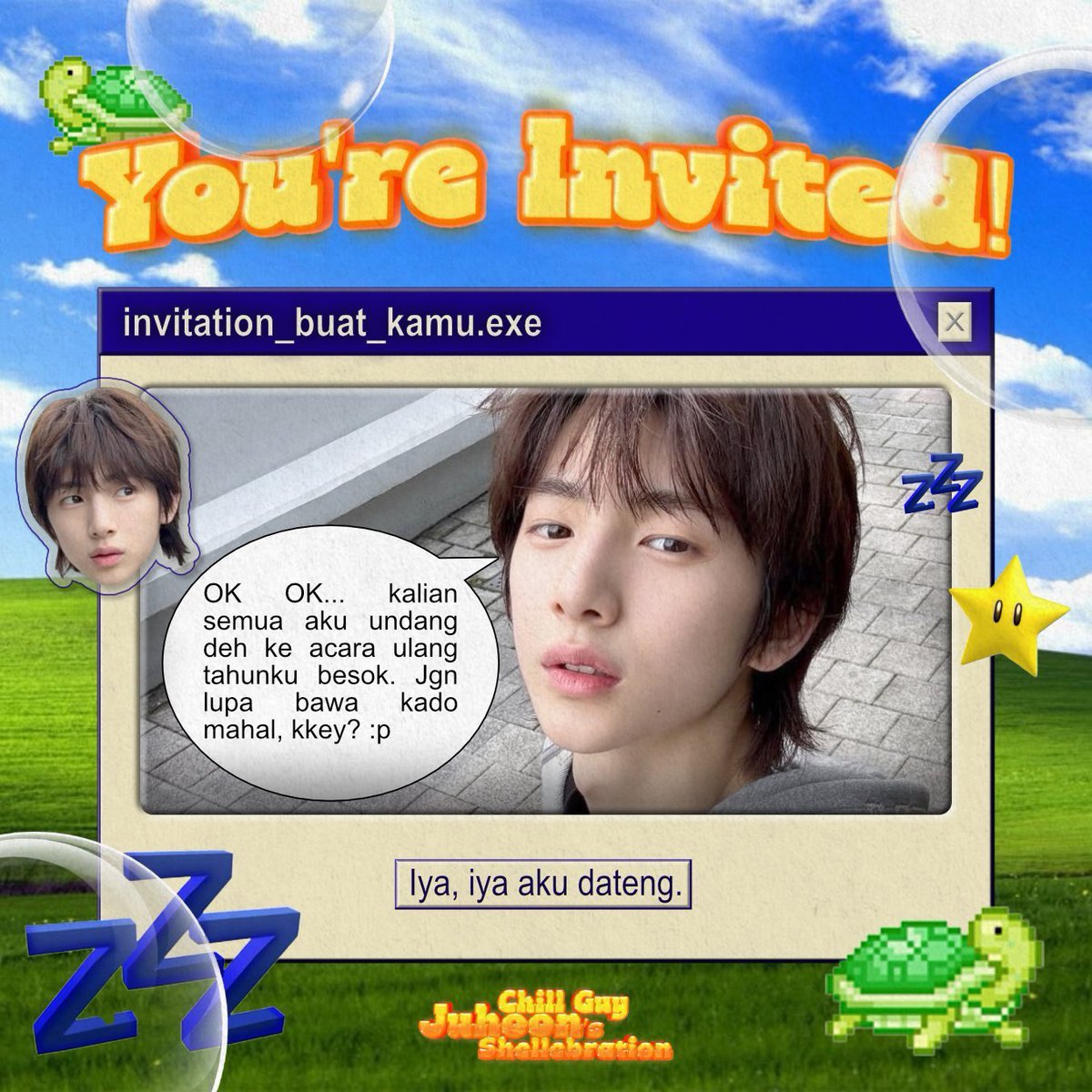 Wlnhee's tweet image. 𓂃 𓈒𓏸 ☀︎ あたたかな夏のそよ風がタートルランドをやさしく包み込み、思わず足を止めたくなるひととき。青い空の下に集まって、笑顔とときめきに満ちた 𝗖𝗵𝗶𝗹𝗹 𝗚𝘂𝘆 𝗝𝘂𝗵𝗼𝗼𝗻’𝘀 𝗦𝗵𝗲𝗹𝗹𝗲𝗯𝗿𝗮𝘁𝗶𝗼𝗻 を一緒にお祝いしよう。 🐢