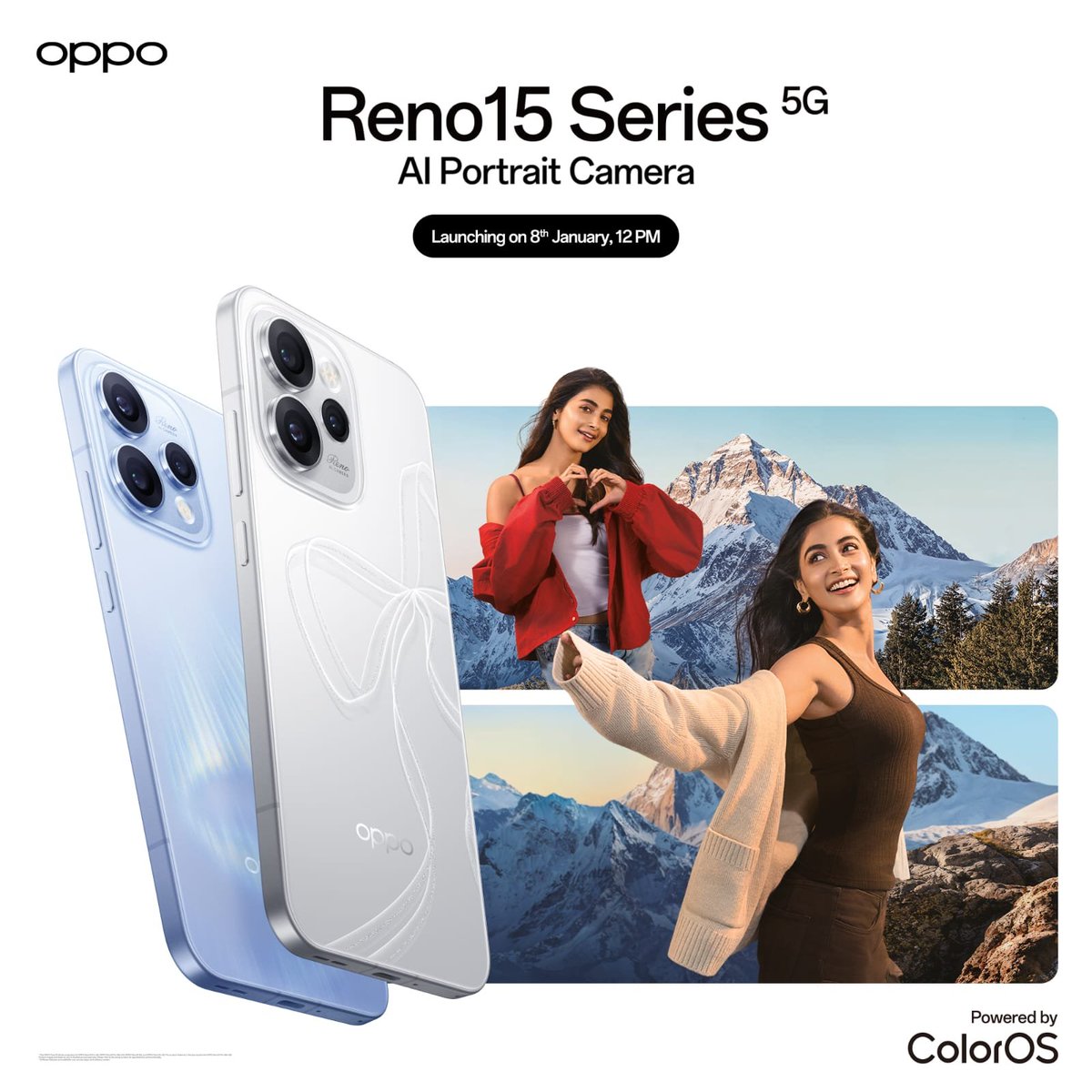 OPPO Reno15 series launching on January 8th in India.