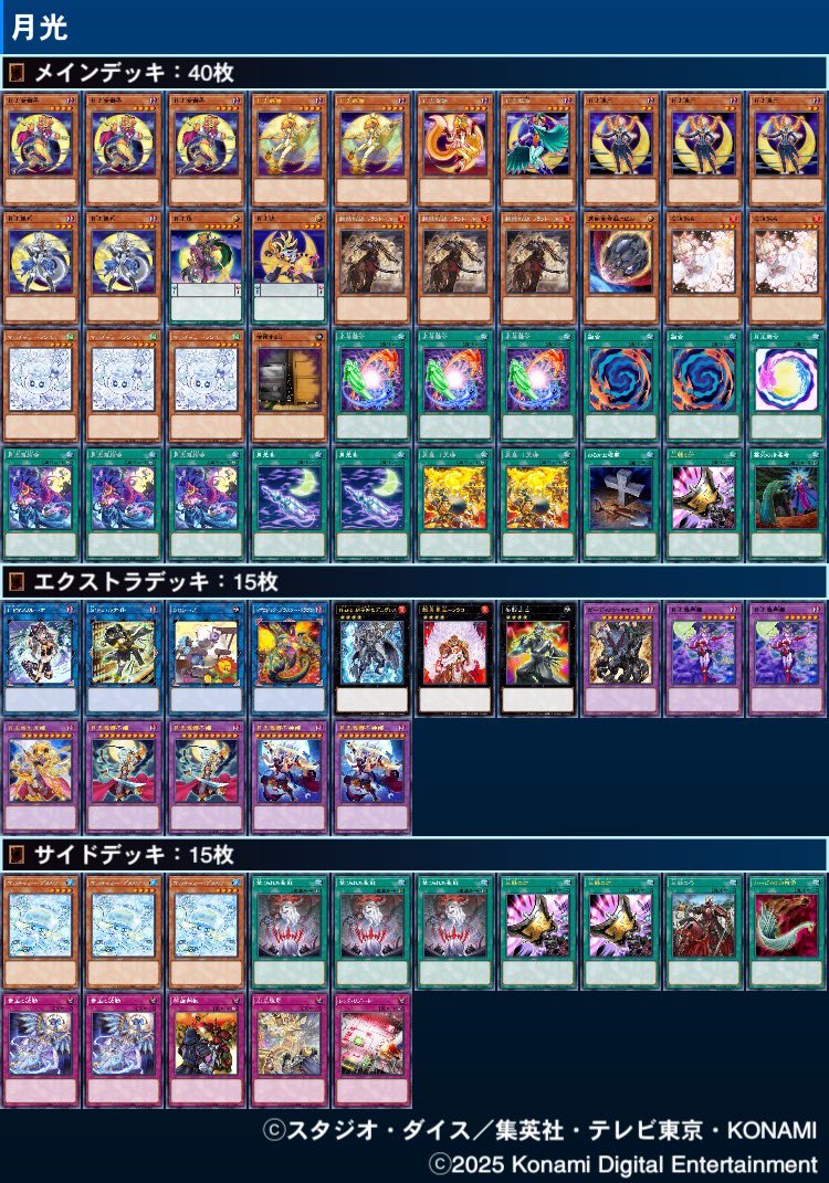 本日の遊戯王大会結果 公認スイス 使用デッキ…月光 ブラマジ