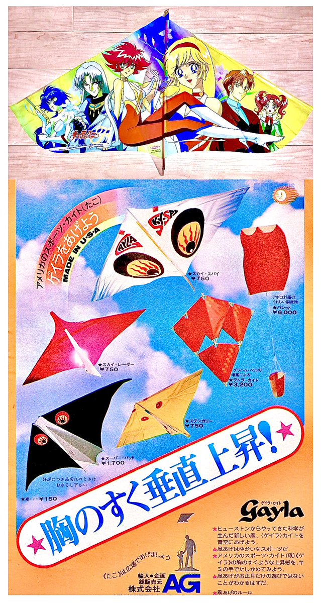 小学校高学年の頃には物凄いブームになってたゲイラカイトをあげてた