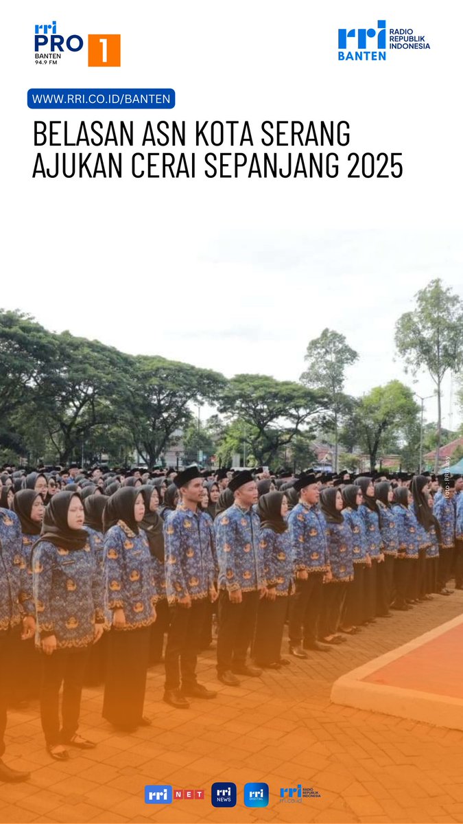 Belasan ASN Kota Serang Ajukan Cerai Sepanjang 2025
rri.co.id/banten/daerah/…
