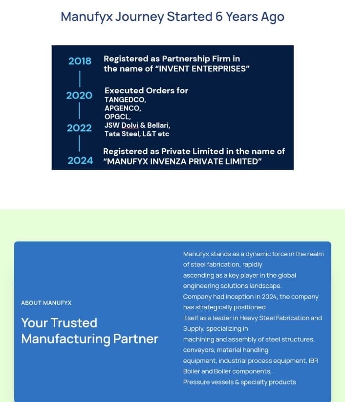 Updatestrichy2's tweet image. Manufyx a New 15000 MTPA Fabrication Industry Inaugurating their Facility at Trichy Today the Firm also has plan for 36000 MTPA Manufacturing Components through qualified sub contracts 👏👇#Trichy #Industry #Fabrication