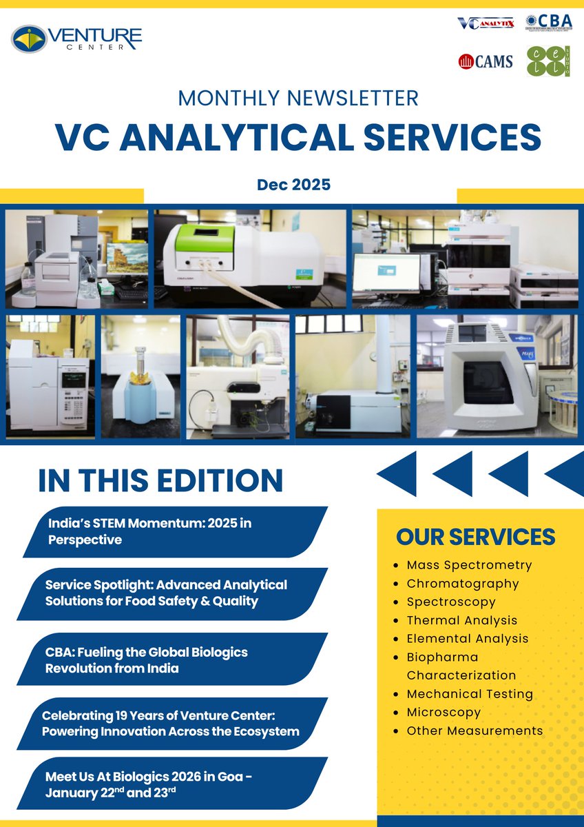 Venture Center Analytical Services tweet media