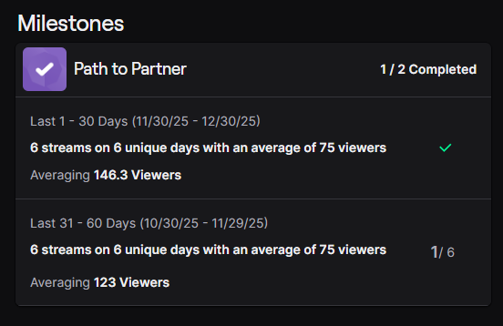 lumiiniere's tweet photo. We're so close~ So I'm making an official announcement for a Partner Push on Twitch! :3 Any support would be super appreciated! https://t.co/3VvuG2yiEE