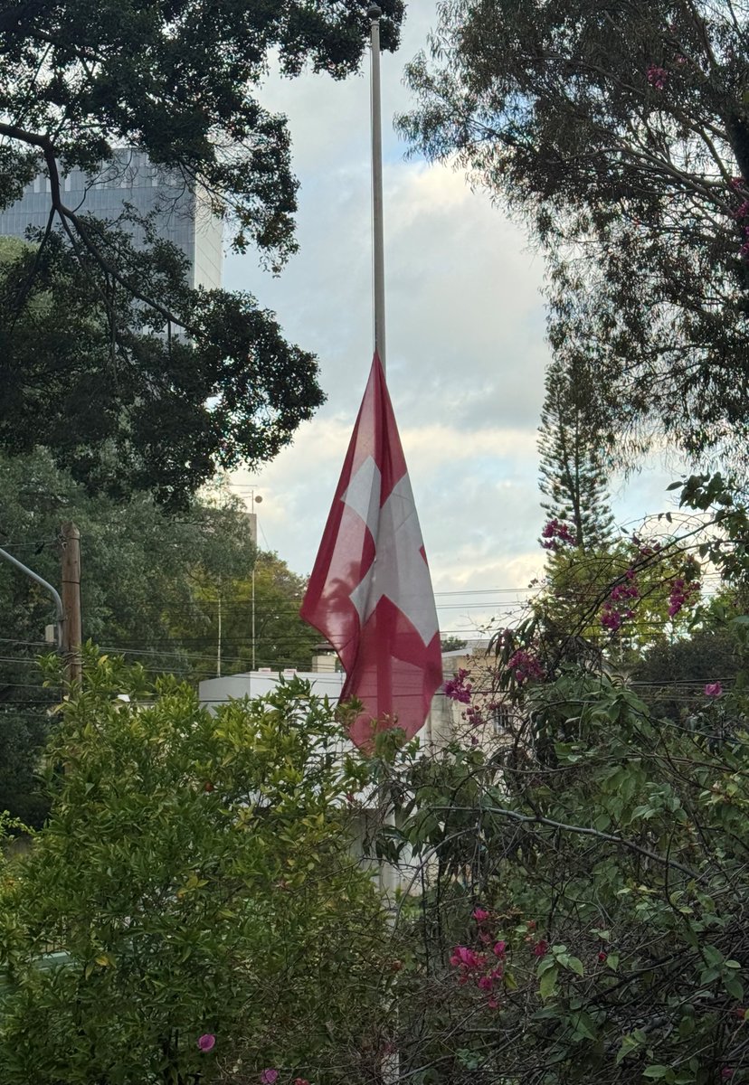 We have lowered the Swiss flag to half-mast as a sign of national mourning honoring the victims of the horrific tragedy in Crans-Montana. We extend our sincere condolences to the families of the victims and wish the injured a swift recovery.