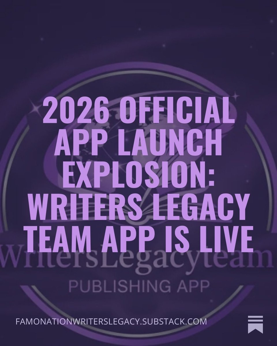 cover_heat's tweet image. 2026 OFFICIAL APP LAUNCH EXPLOSION: Writers Legacy Team App is LIVE link inside! #WebApp #Creators #Famo   open.substack.com/pub/famonation…