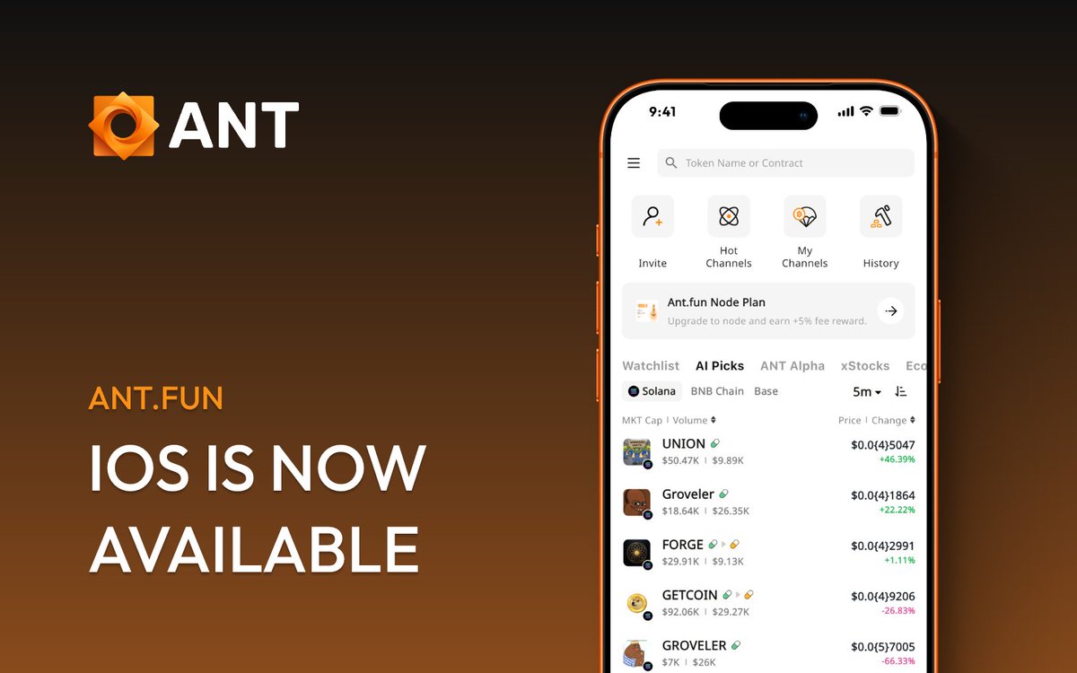 ant_fun_trade's tweet photo. 📱 The moment is here.
The official https://t.co/K0pbFrpOXa Perp DEX mobile app is NOW LIVE on the App Store!

Trade perpetuals anytime, anywhere. Speed, power, and deep liquidity now in your pocket.

👉 Download now: https://t.co/2ehPAcGpS5

Your market. Your move. On the go. 🐜 https://t.co/R5TzDZ8jG8