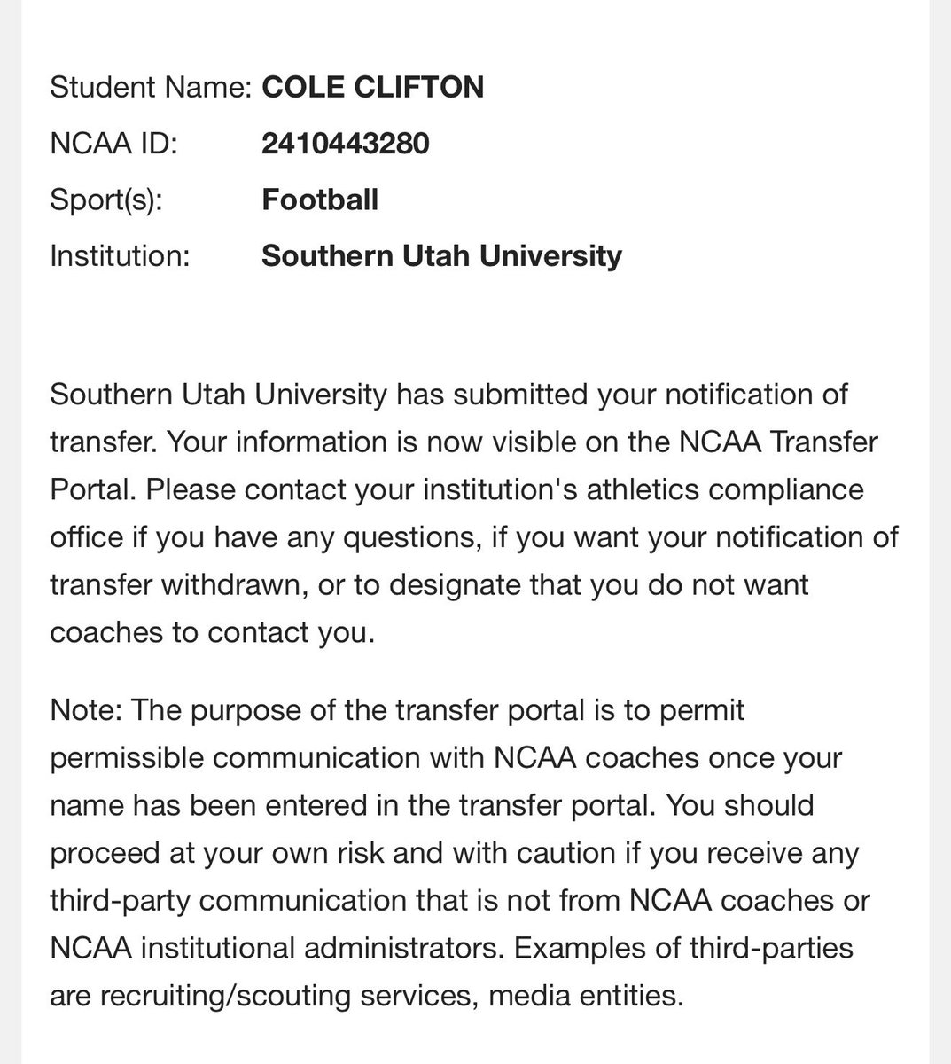 Cole Clifton tweet media