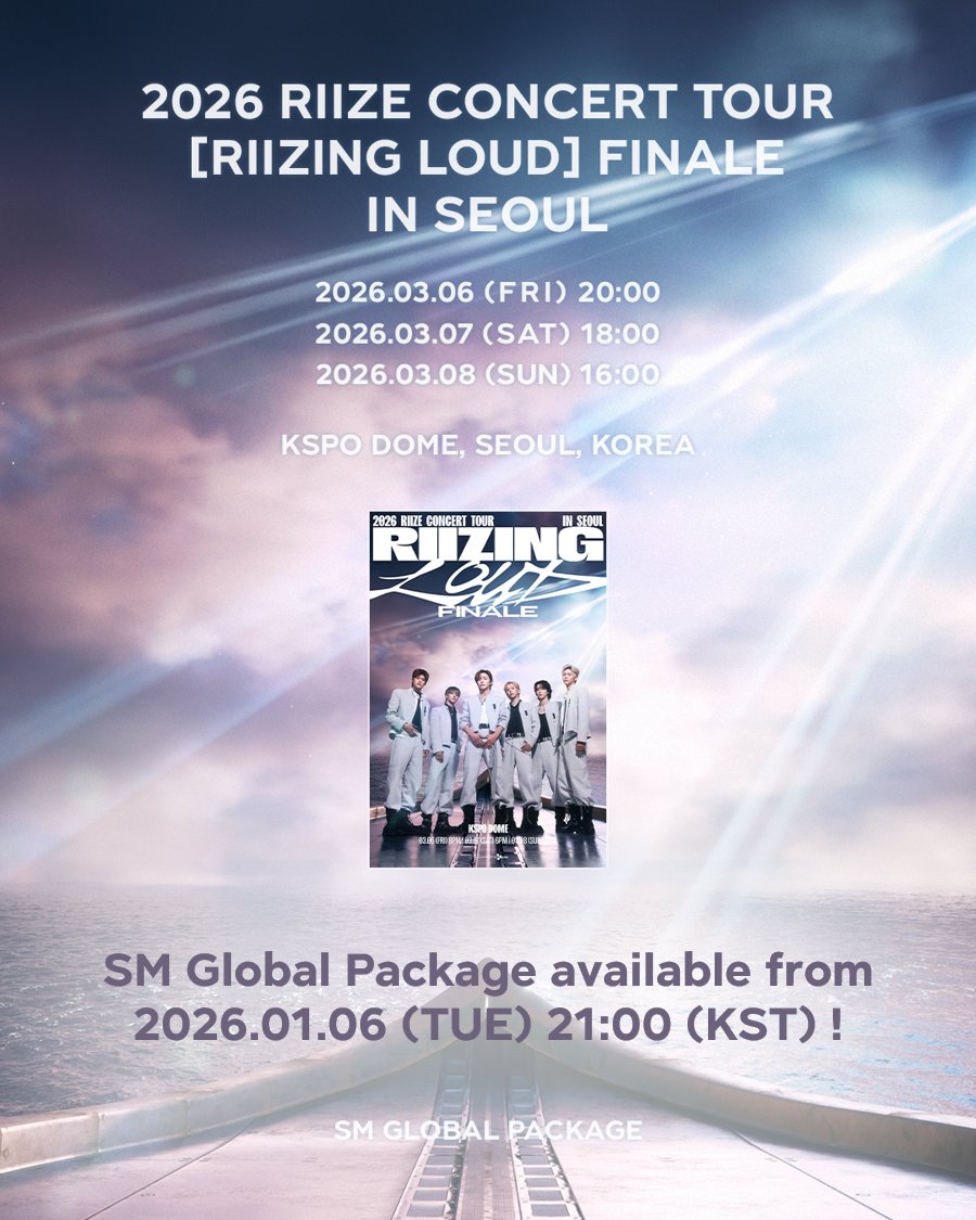 RIIZE アンコン グローバルパッケージ グロパ RIIZINGLOUD 2026 RIIZE CONCERT TOUR [RIIZING LOUD] FINALE IN SEOUL] SM Global