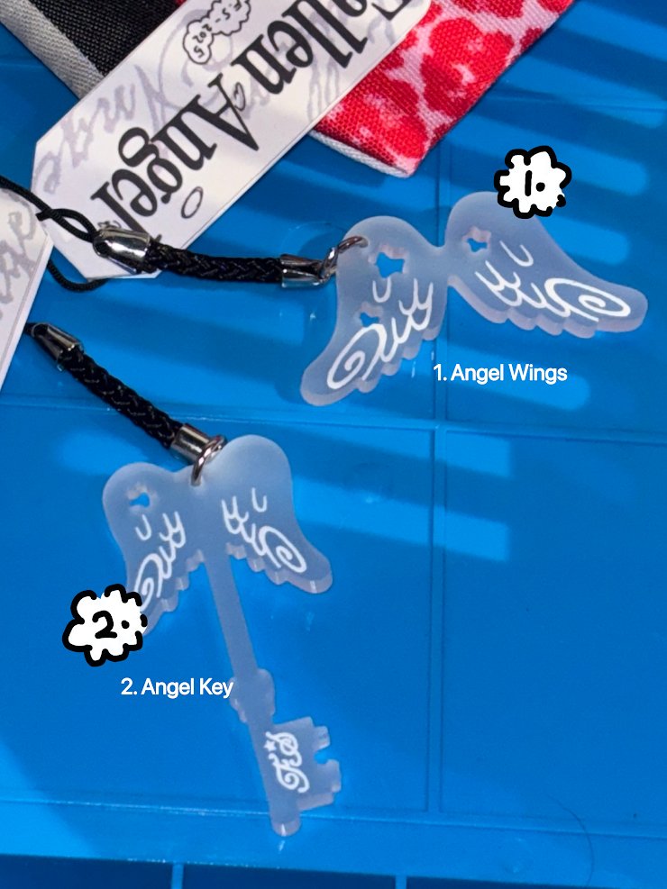 10ventine's tweet image. wts lfb ph go🇵🇭 [#10vtnesells]

✧Fallen Angel Keychain

- ₱ + isf &amp;amp; pf tbf
- feta, from 🇮🇩
- doo: jan 20
- dop: 50% dp jan 20 (5pm), rb jan 30
- production: 3-4 weeks

dm to order💌
rcbyt: 10ventine.carrd.co
t. nct mark riize cortis boynextdoor treasure