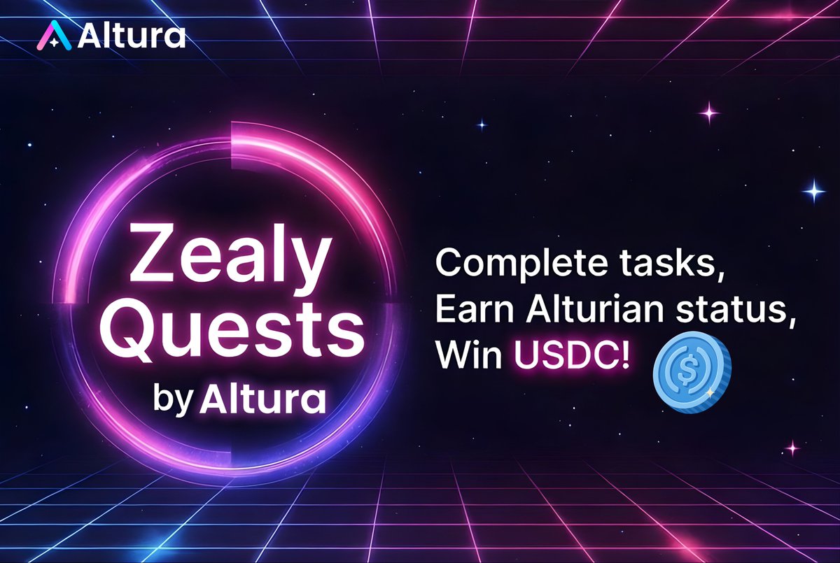 altura's tweet image. Kickstarting 2026 with a 300 USDC Giveaway: First Come, First Served! 🚀

Zealy rewards supercharged with USDC -- Round 4 is live! Dive into a joyful tour of web3 gaming's future, with no raffles involved.
Just pure first-come, first-served rewards that fuel your ownership in…