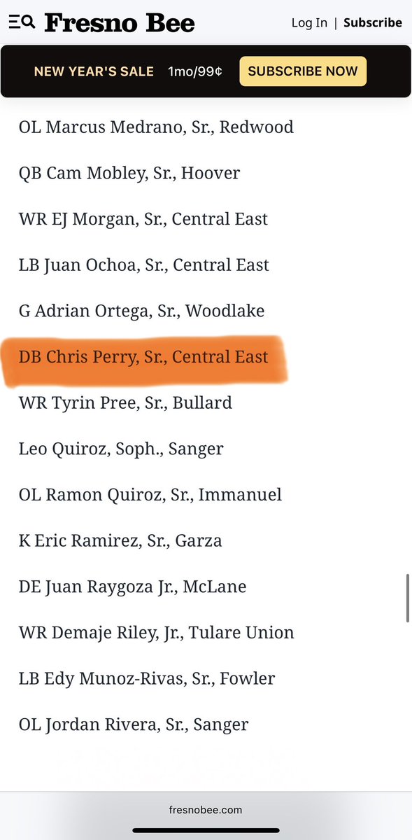 Thank You <a href="/FresnoBee/">Fresno Bee</a> for naming me a 2025 All Star football player!

<a href="/BrandonHuffman/">Brandon Huffman</a> @GregBiggins2 <a href="/JacksonMoore247/">Jackson Moore</a>