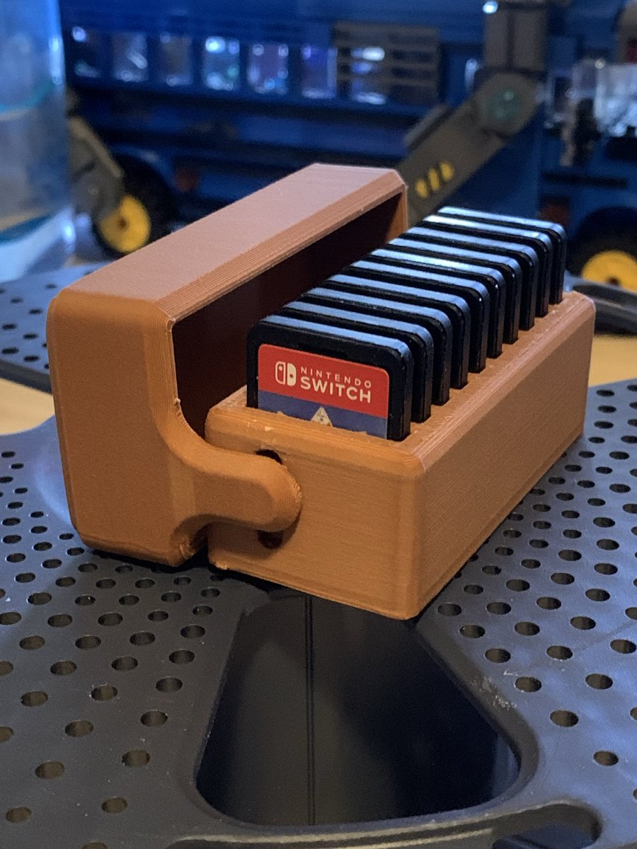 MatthewBromle16's tweet photo. Finished this little build for my Switch 2 games, fits 10 game and only took an hour to print https://t.co/6d5C2Js5F4