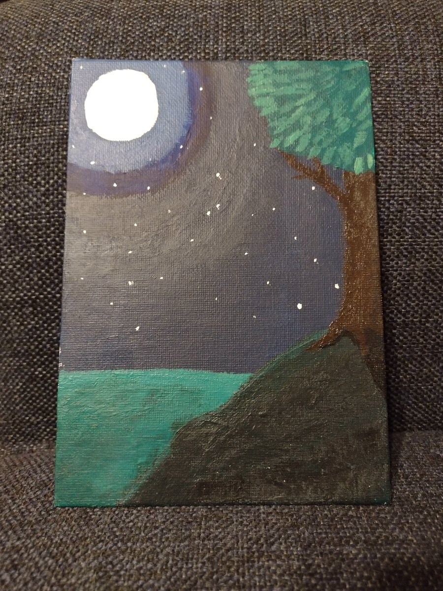 Nothing fancy coming into the year, just this painting I did some time ago. Think this year I'm just gonna try to experiment more in both exploring new ideas and other artistic mediums. Nothing too crazy.