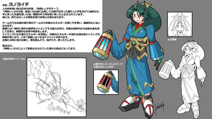■応募部門:ボスデザイン部門
■ペンネーム:kouichi

■ボス名:ヨノヨイチ
日本の妖怪、「肉吸い」をモチーフにしました。
#ロックマンDO
#ボスデザインコンテスト 