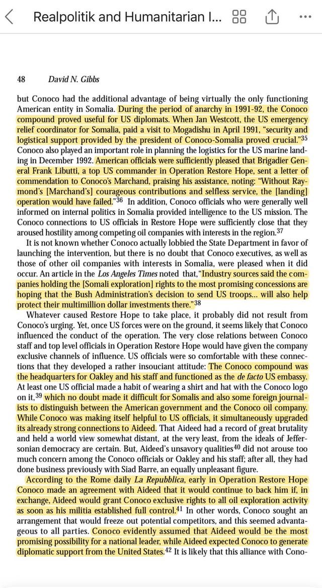 EIshmael_'s tweet image. Young Somalis, grab a coffee, tea, or camel milk and read this carefully.

American Oil companies and the Somali civil war!