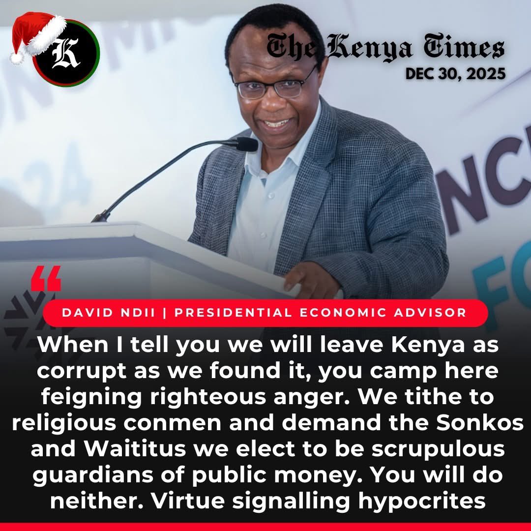 On this the economist is 💯! 

Maybe he should abandon national economy given rampant joblessness and scud over to the national philosopher spot.

We have an insatiable penchant for irredeemable conmen and rampant looters.