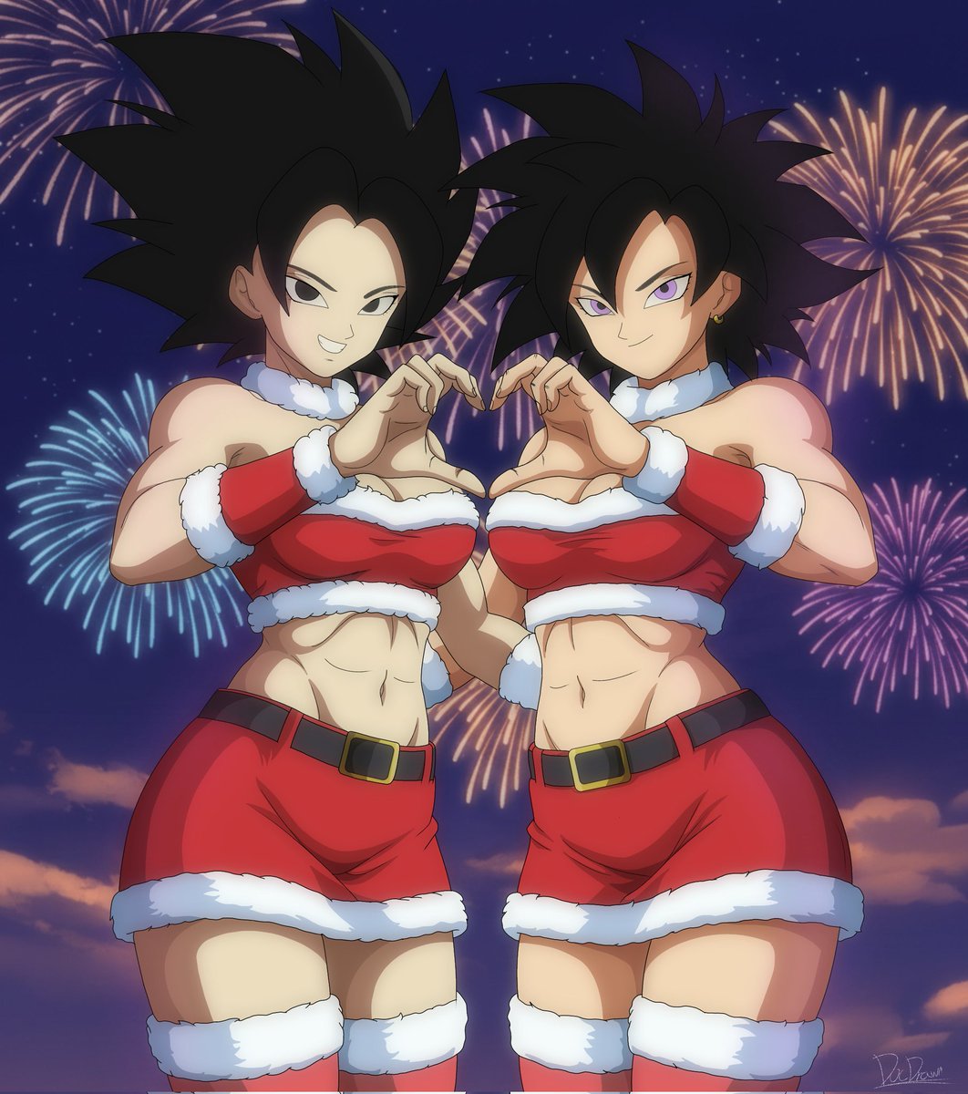 Feliz año a todosss🫶❤️, les dejo el primer dibujo a todos deseándoles feliz año, estando caulifla y mi oc lentil de protagonistas, los quiero mucho a todos #Dragonball #caulifla #sketch #HappyNewYear #fanart