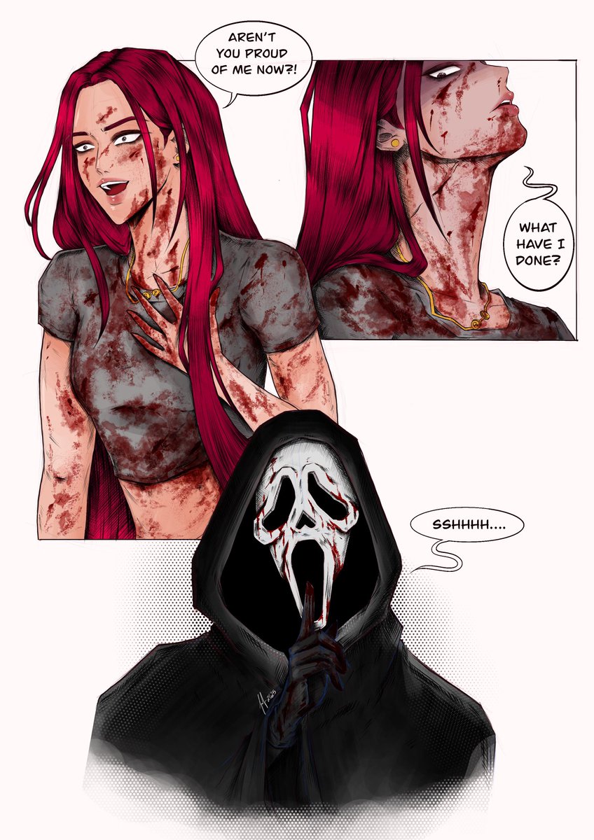 yyhttiiaf's tweet photo. Ghosttrix: Taste for Blood by @thesnoopystud 
Finally, they’re together and complete 🩸🔪 

#RUMI #MIRA #ZOEY #Polytrix #KPOPDEMONHUNTERS #kpopdemonhuntersfanart #kpdh #kpdhfanart https://t.co/t8RiLyDk53