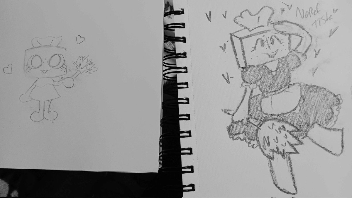 Bawkweb's tweet image. drawing tisha with the bf