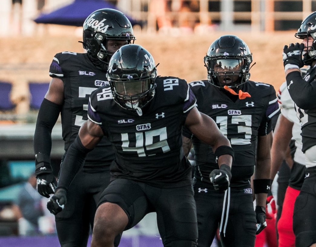 #AGTG I’m blessed to receive a D1 offer from Stephen F. Austin University 
<a href="/Coach_RogersSFA/">Cameron Rogers</a> <a href="/SFA_Football/">Lumberjack Football</a> 
<a href="/RivalsPortal/">NCAA Transfer Portal</a> <a href="/247SportsPortal/">247Sports Transfer Portal</a> <a href="/TransferPortal/">Transfer Portal</a>