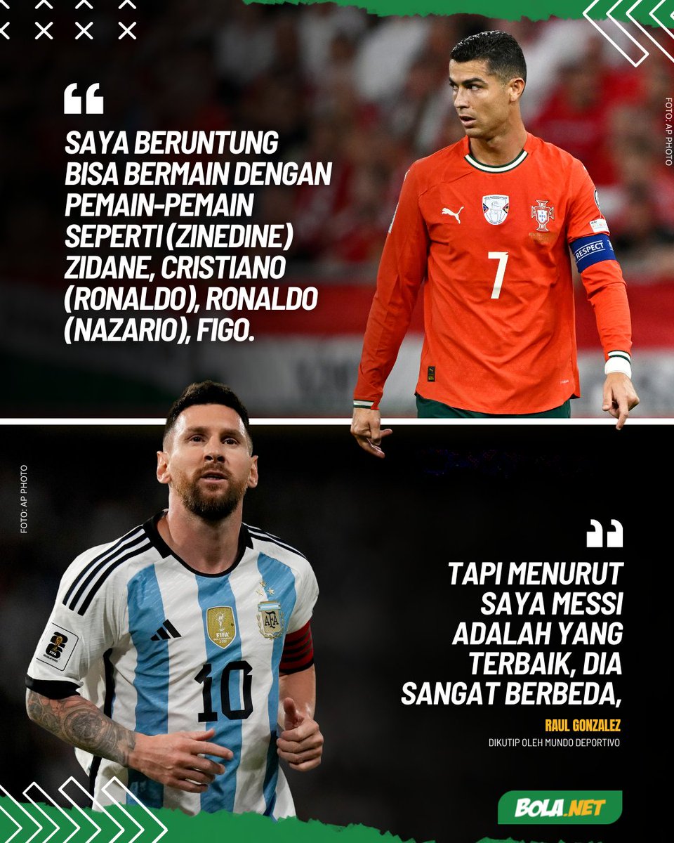 Bolanet's tweet photo. "Dia membuat segalanya terlihat mudah; hal-hal yang Anda pikir mustahil, dia membuatnya terlihat sederhana," jelas Raul.

"Seolah-olah dia sedang bermain dengan teman-temannya di jalanan," tambah Raul.

Kalau kamu, tim Ronaldo atau Messi?

𝗝𝗼𝗶𝗻 𝗪𝗔 𝗰𝗵𝗮𝗻𝗻𝗲𝗹 𝗸𝗶𝘁𝗮 𝘆𝘂𝗸 >> https://t.co/RmHwaaXGvy

#raul #messi #ronaldo #Bolanet #blcbm