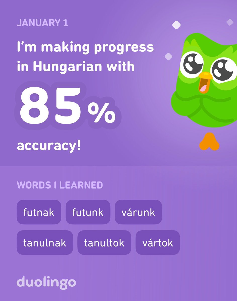 JuliaPainter's tweet image. I’m learning Hungarian on Duolingo! It’s free, fun, and effective.