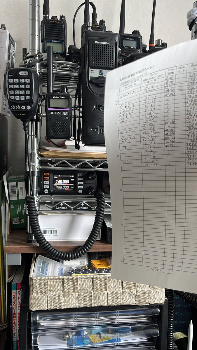 Ask_YS410's tweet photo. 久々に無線を触りました🤣

毎年恒例のニューイヤーパーティも20局クリアでQRT…

つぎのQRVはいつになることやら〜☺️？ https://t.co/0HQcSND9QS