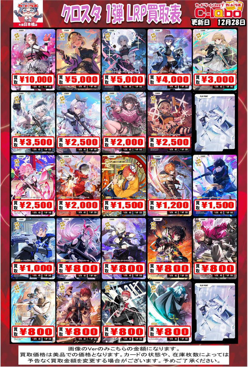 XrossStars 買取情報】 🔥XrossStars LRPP・LRP高価買取募集中