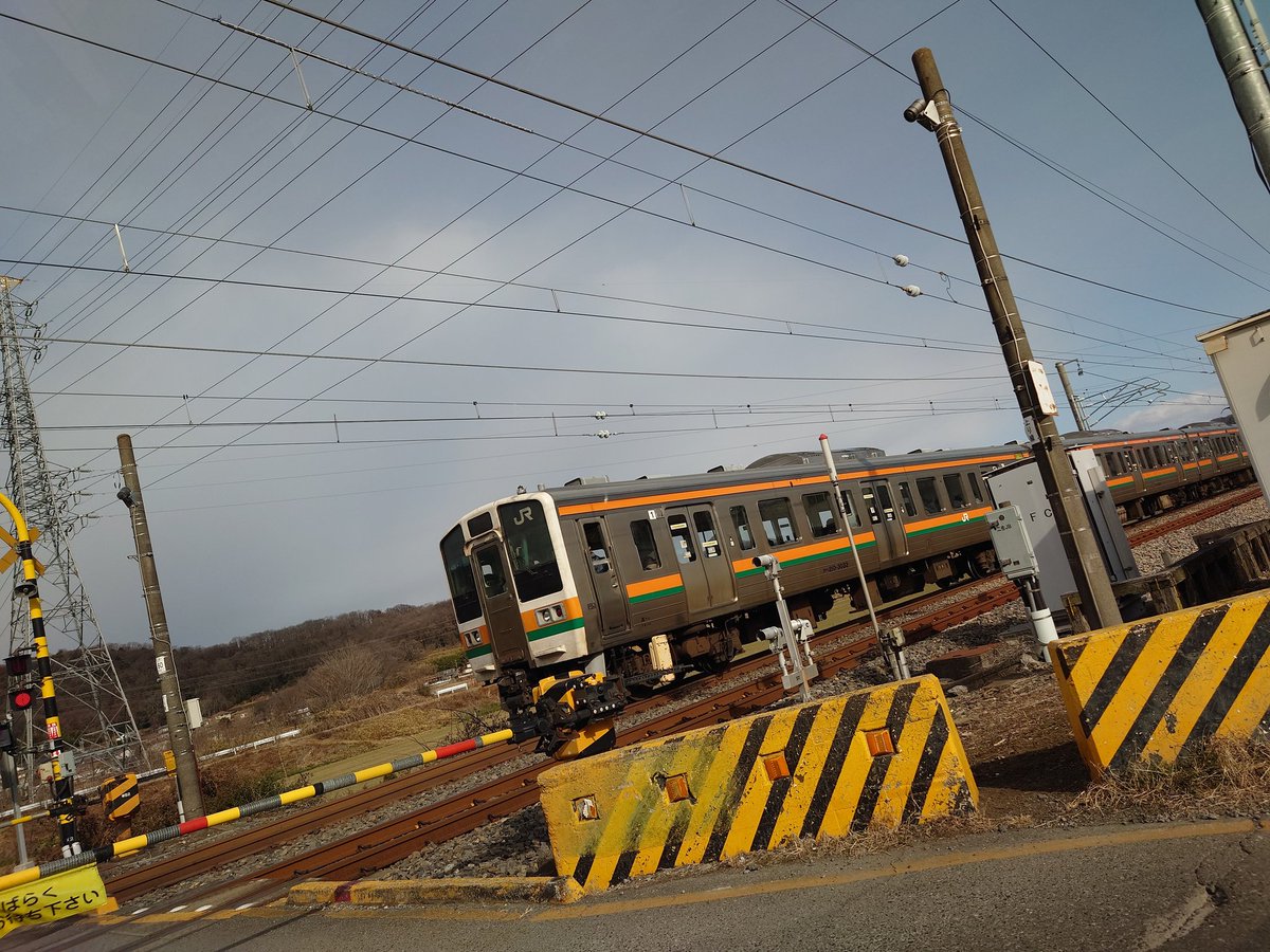 踏切で211を見送るの、なんかちょっと懐かしい感じ