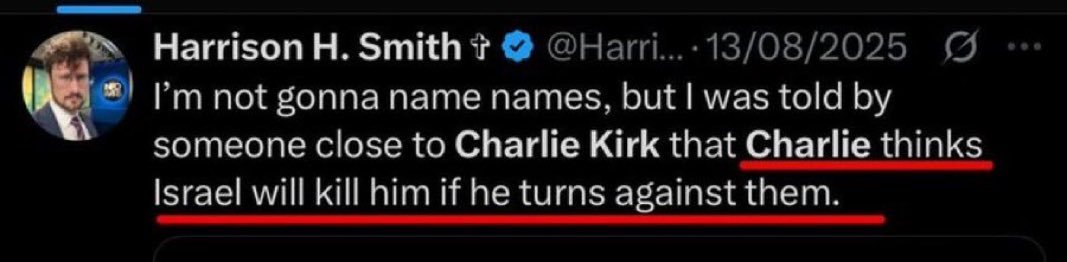 <a href="/bren45000/">Bren</a> Now he wants to know why tpusa members being at a miltary intelligence base days leading up to his assassination matters?

Cant take him serious