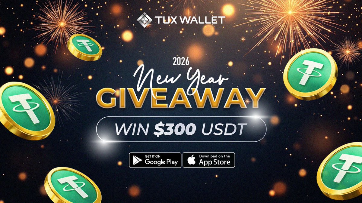 ‼️New Year Giveaway‼️ $300 USDT 💰
6 lucky Tux Wallet users will each win $50!

To enter:
✅ Follow <a href="/tux_wallet/">TUX Wallet</a>
✅ Like + Repost
✅ Download Tux Wallet &amp; Like our pinned comment!

App Store: apps.apple.com/my/app/tux-wal…
Play Store: play.google.com/store/apps/det…

Submit your entry here :