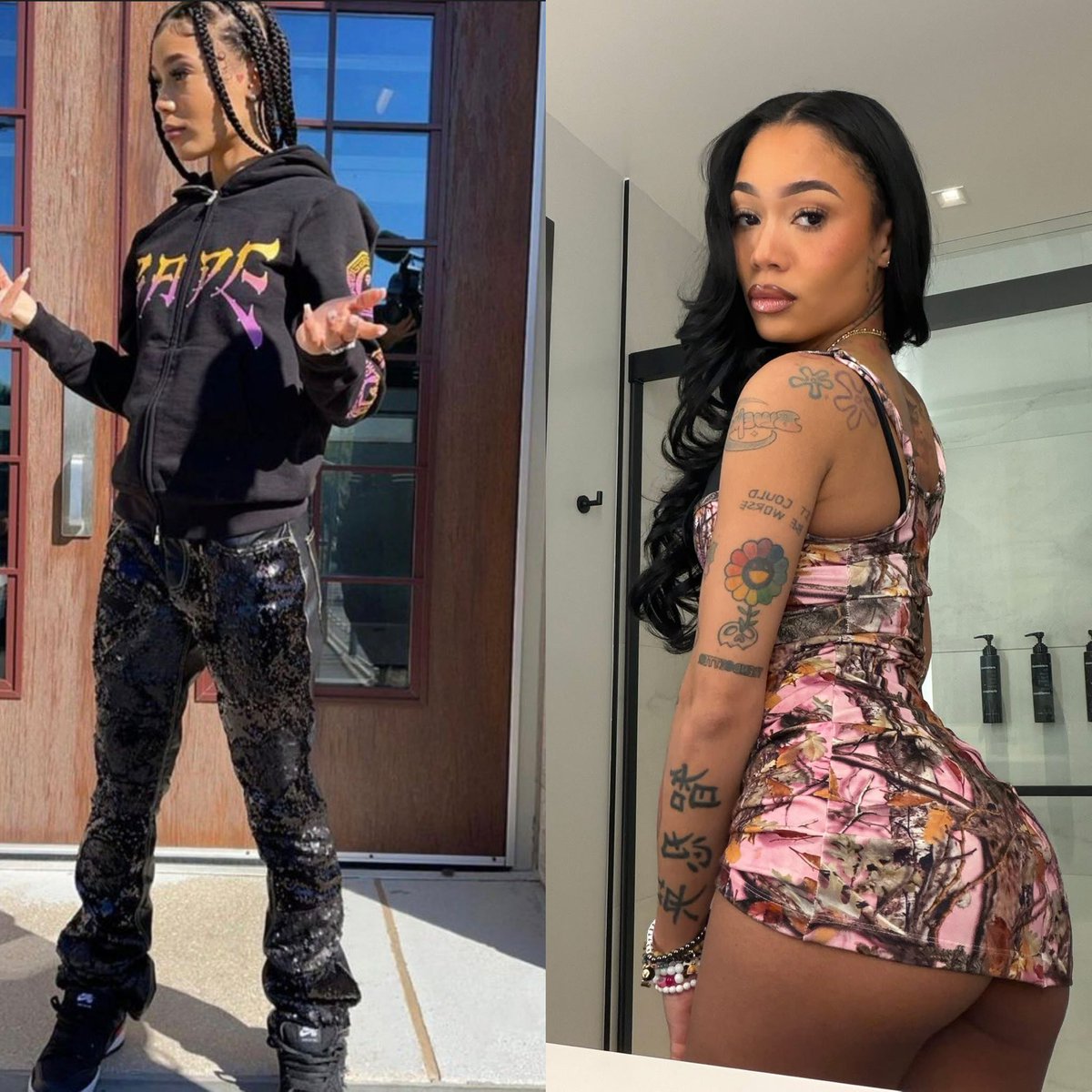 DailyWaveHQ's tweet image. Coi Leray at 20          Coi Leray at 28