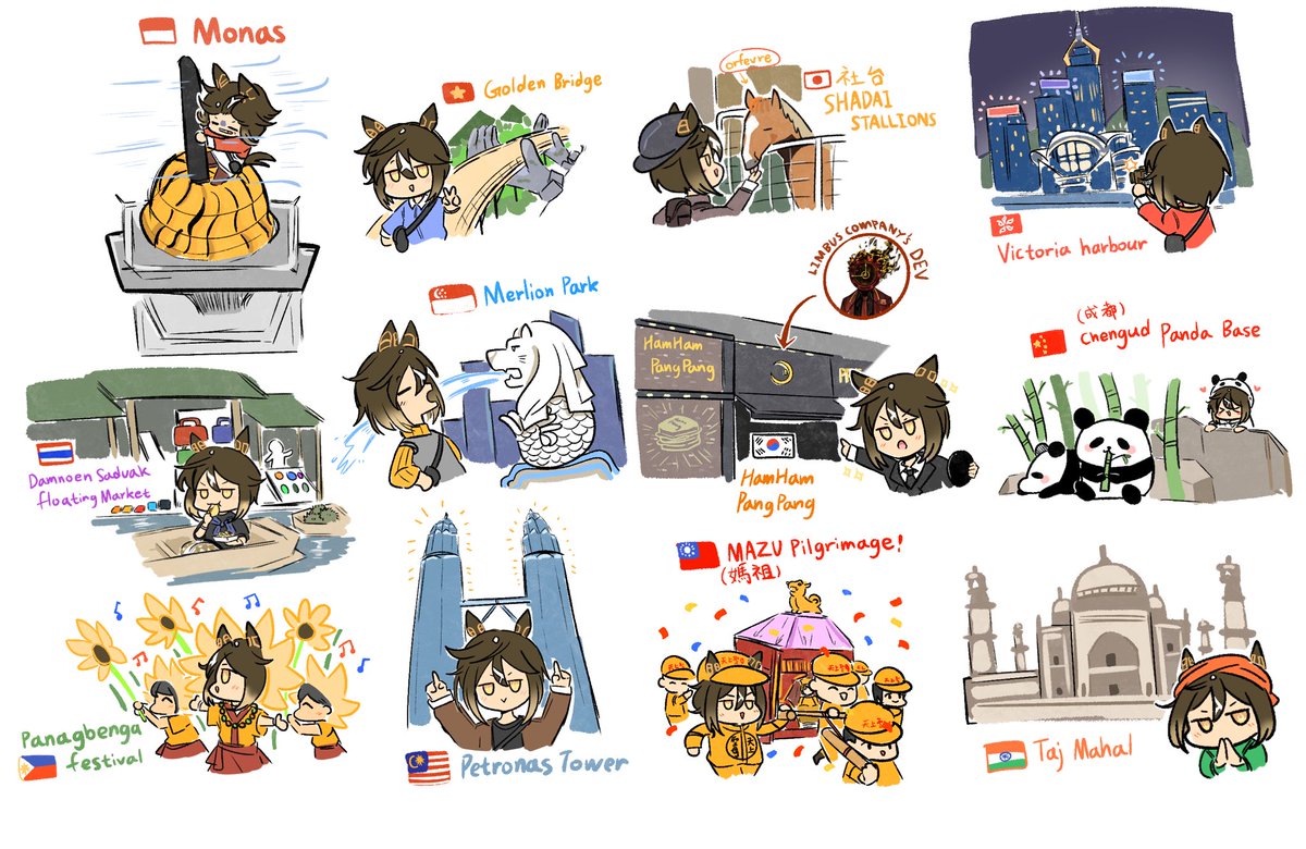 1ofAgnesDigital's tweet image. #umamusume #ウマ娘 StayGold’s journey part 4! Asian part is finished!
🇻🇳🇸🇬🇲🇾🇮🇩🇹🇭🇵🇭🇹🇼🇯🇵🇰🇷🇭🇰🇨🇳🇮🇳！