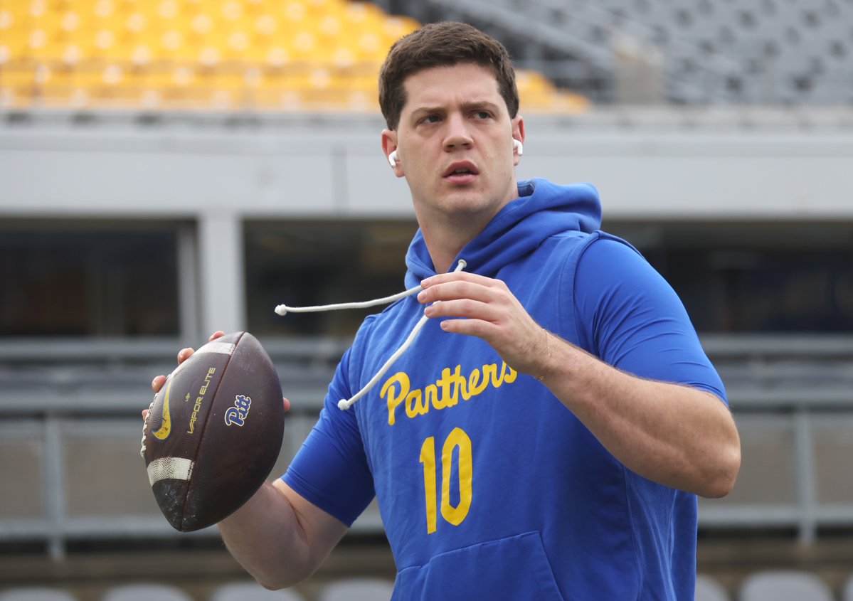 PeteNakos's tweet image. Pitt quarterback Eli Holstein is currently expected to enter the transfer portal, sources tell @On3sports. 

Former Alabama transfer has thrown for 3,309 career yards and 29 touchdowns. 

on3.com/college/pittsb…