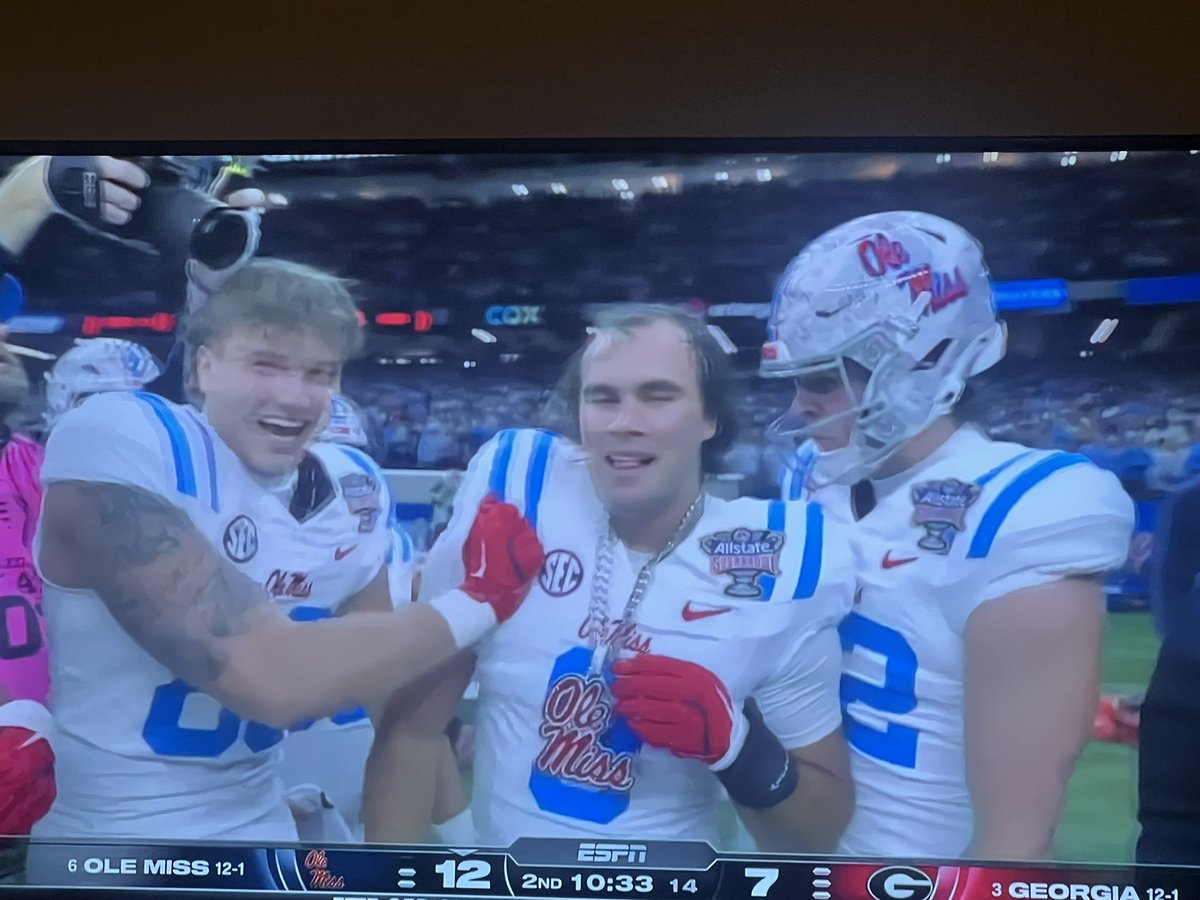 kchawg's tweet image. Luke Hasz at Ole Miss 12 months later. The time portal, I mean the transfer portal can be rough on a young man!!🤣