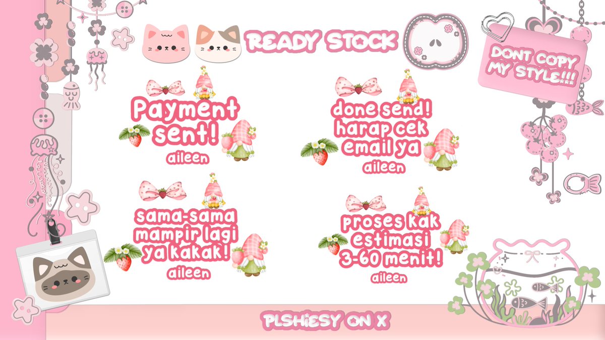 dcllishy's tweet image. help rt? tia! ☆ 

hai aileen bawa 8 ready stock sticker pack lagi, tolong baca alt nya dengan detail ya dikarenakan semua info dan price ada di alt! 🎀🐹💭💬 buat nyang mau jajank boleh dm aku jangan lupa @ aku setelah dm ya! 

#zonauang #zonaba
