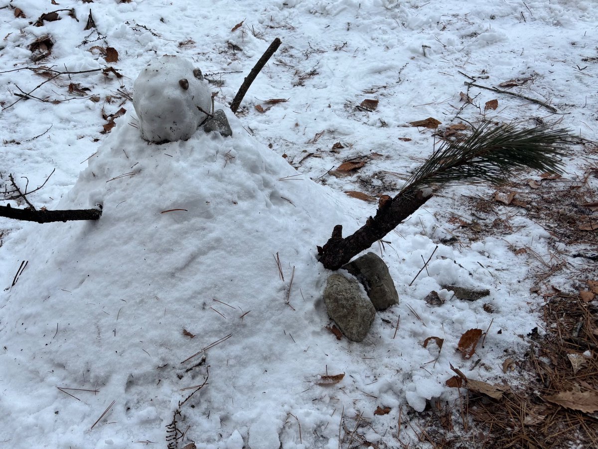 初めて雪だるま作った 