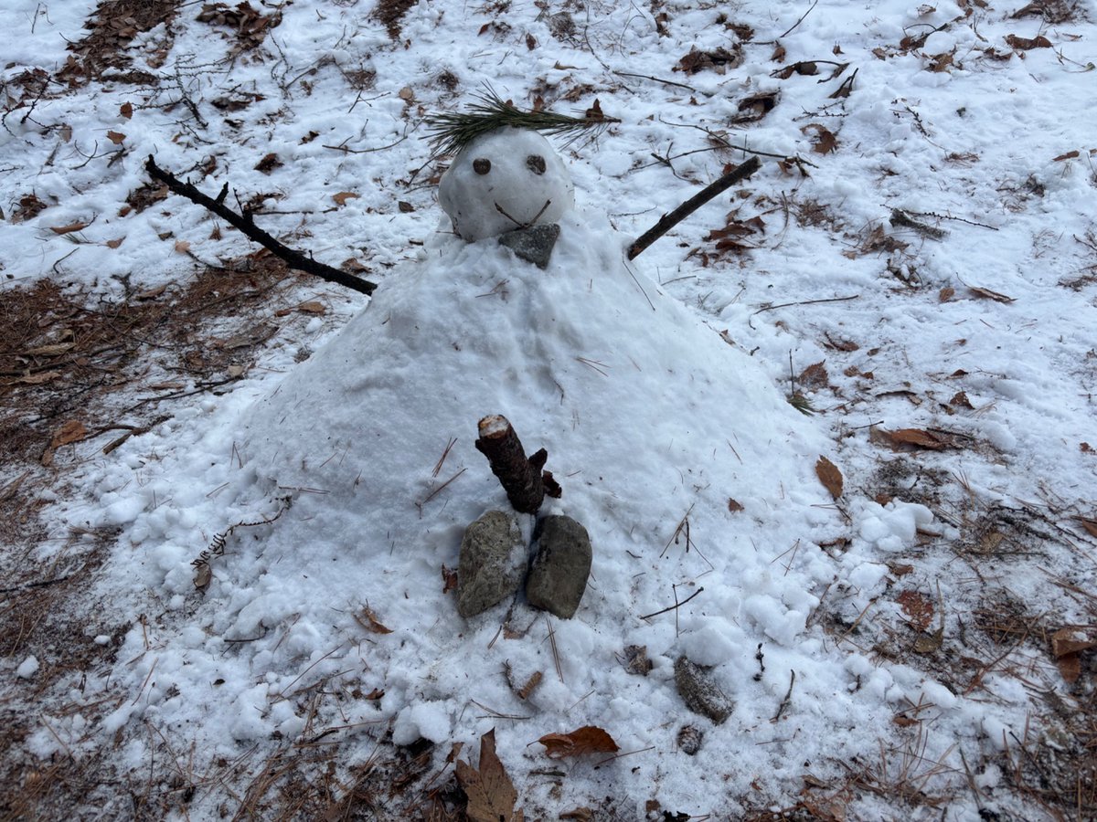 初めて雪だるま作った 