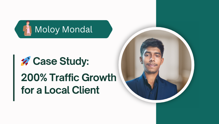moloymondalseo's tweet photo. Case Study: 200% Traffic Growth for a Local Business 🚀

Website live but no traffic or calls. We fixed the strategy, not the site. Result: 200% traffic growth, better Google Maps visibility, and more real leads. DM “CASE” to learn how. https://t.co/AbevNayHOQ