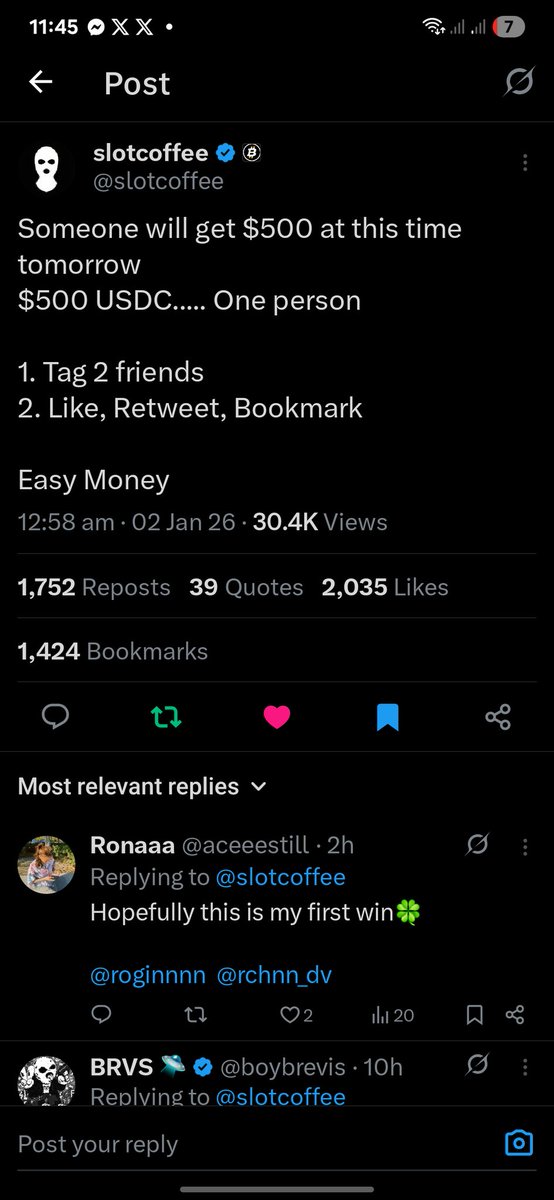 Palermo0x's tweet photo. @slotcoffee My first win for January???
@roginnnn @blankcoded https://t.co/VzWFz2C3uw