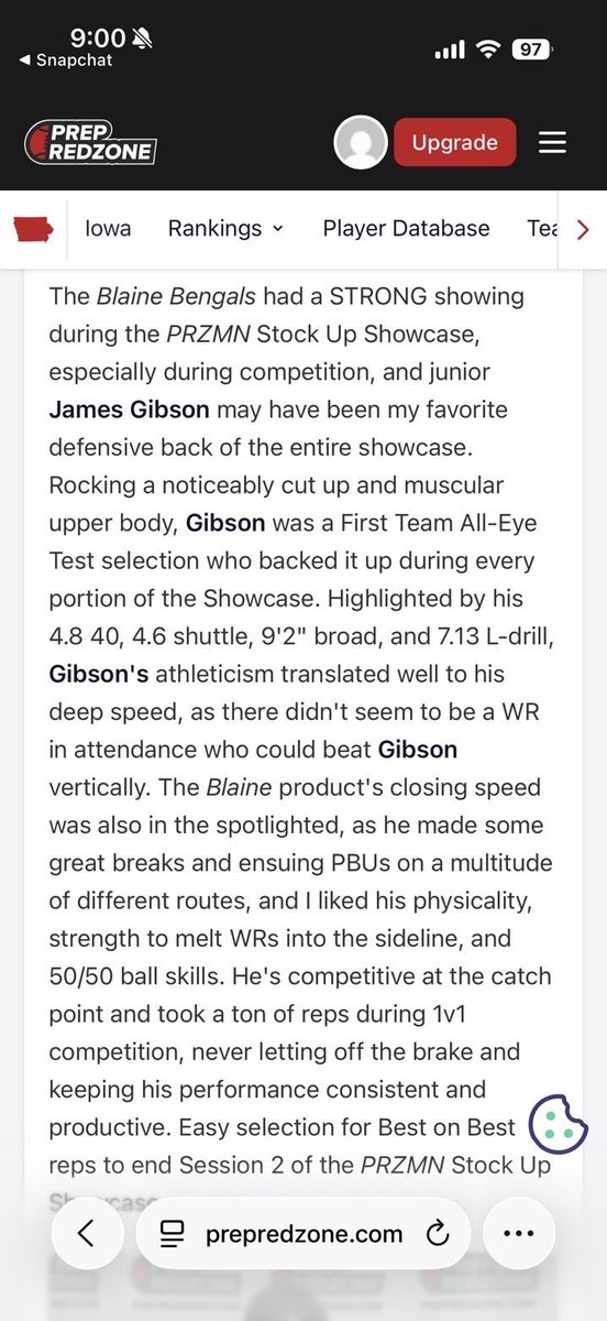 JamesGibson03's tweet photo. Huge thank you to @PrepRedzoneMN and @OJW_Scouting for the article and for shining a light on my journey.
@nextlevelmn @BlaineFootball @CoachHerberg @CoachMoonen @JeffCotton89 @CoachHolleyCU https://t.co/A1XIvlnlEb