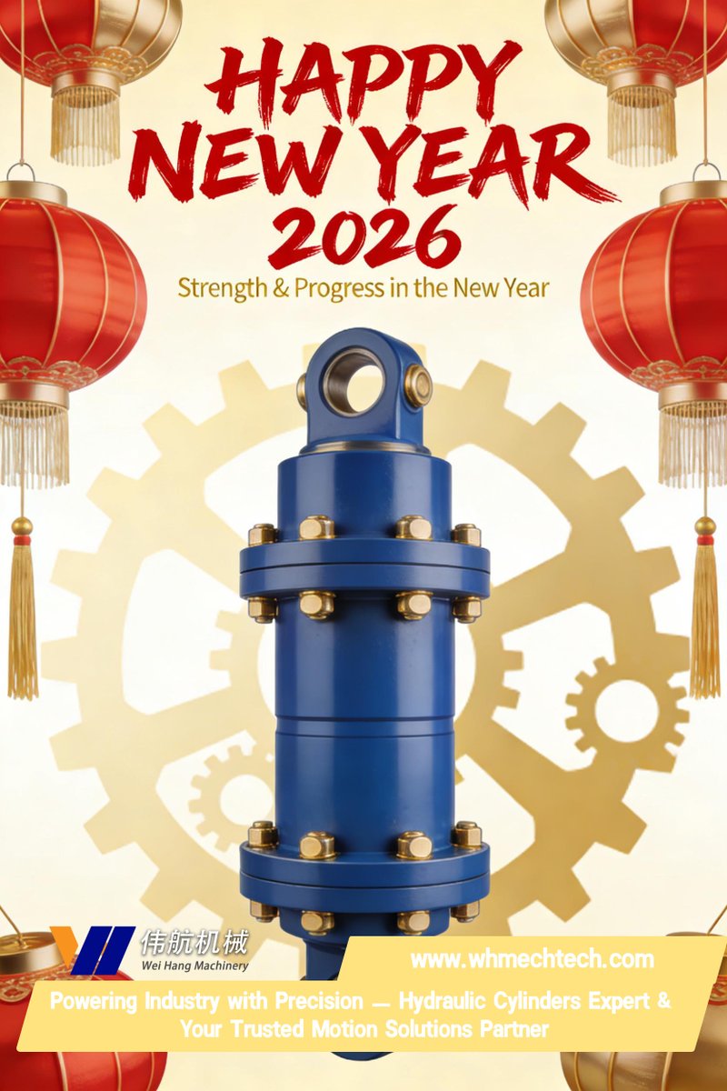🎇 ✨May 2026 be your robust hydraulic cylinder:
Pushing dreams forward with steady force,🎉
Lifting goals up with solid power,🎁
Extending joy through every day,💥
and Making you full of strength and progress all year.🎊
Happy 2026!!!
#happynewyear2026
#DurableHydraulicCylinder