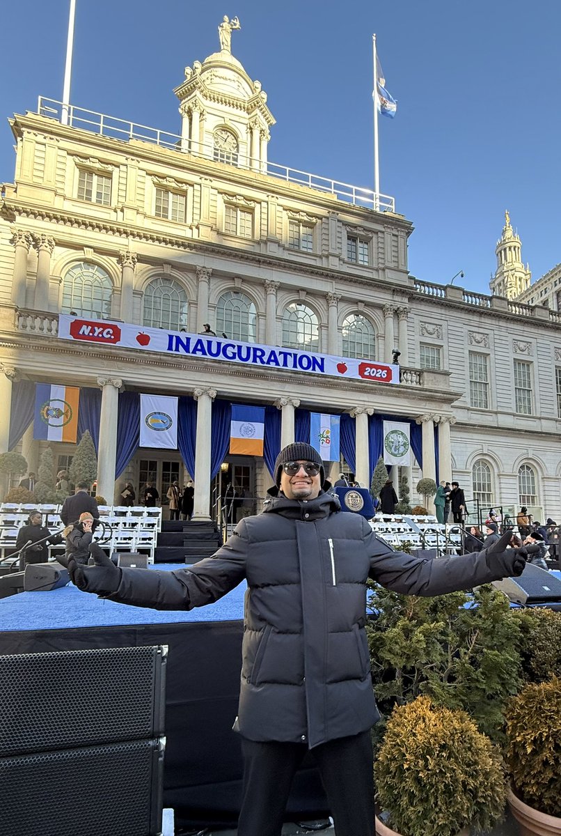 Congratulations to <a href="/ZohranKMamdani/">Zohran Kwame Mamdani</a> on becoming the 112 <a href="/NYCMayor/">Mayor Zohran Kwame Mamdani</a>. The first Muslim and South Asian to hold this office.

After all the hard work during the election campaign, it’s truly special to finally witness this historic moment.

#HistoryMade #AmericanDream #InaugurationDay