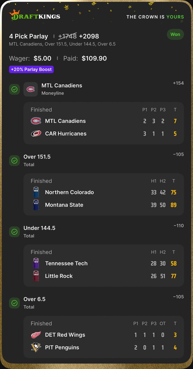 GhostEVplays's tweet image. +2098 DK Daily Drop Cash 👻💰

#draftkings #sports #nhl #ncaa