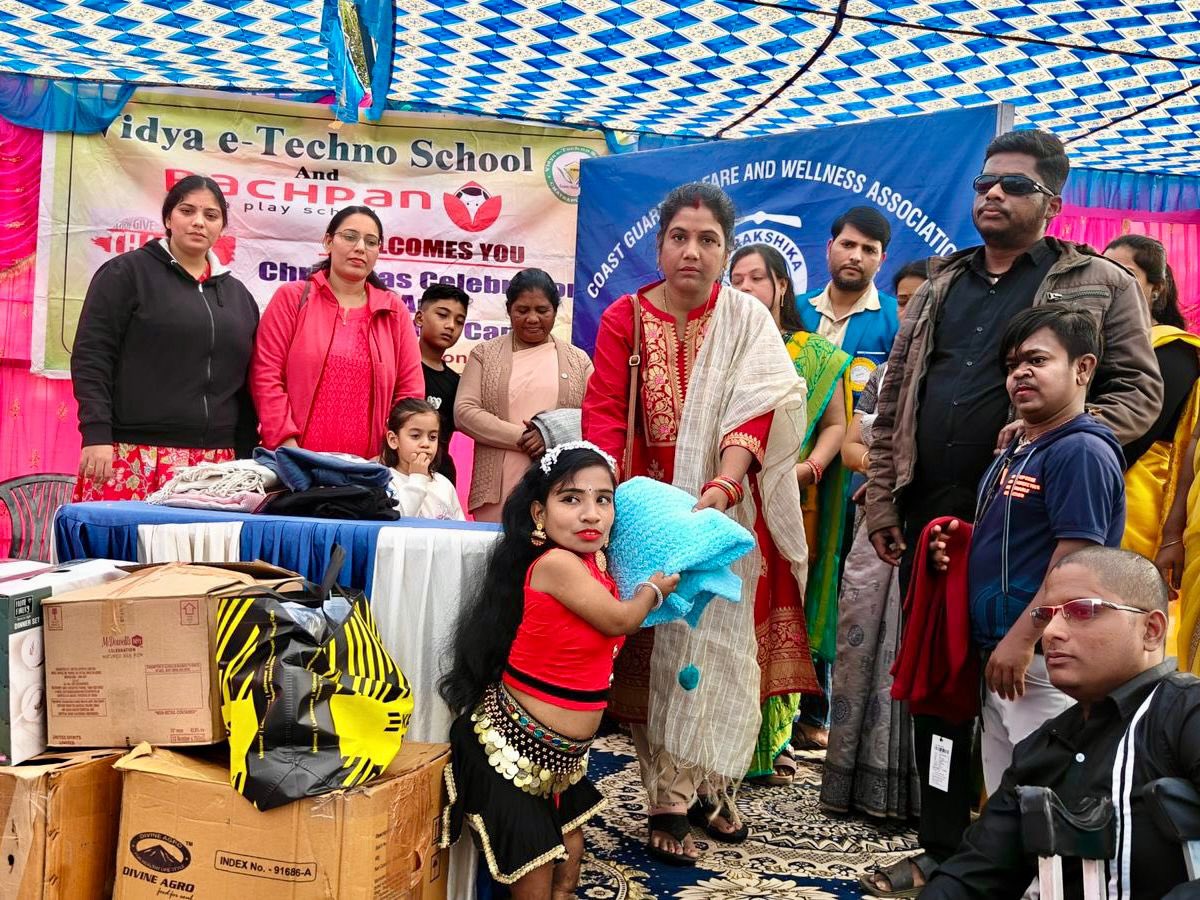 CGWWA_ICG's tweet image. On 23 Dec 2025, #CGWWA #Gopalpur #SNEHA conducted an outreach activity during a charity event by Vidya e-Techno School &amp;amp; Bachpan School. Provisions, clothes and essential items were donated to beneficiaries, reinforcing commitment to community support.
@IndiaCoastGuard