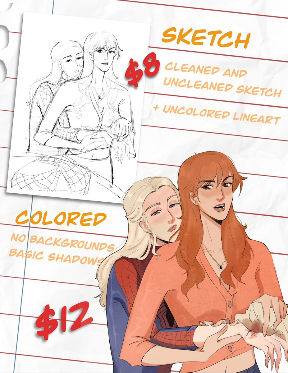tickinne's tweet photo. I’ve just opened my commissions!! 
 #commissionsopen #ArtCommission #opencommissions https://t.co/ibJ2JOUE04