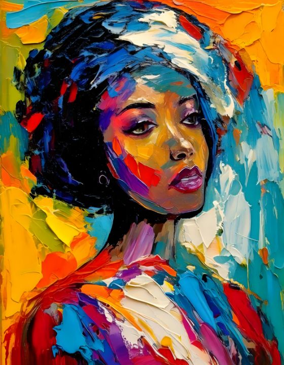 Art of the Day! "Beautiful African-American woman". Buy at: ArtPal.com/daisyartdecor?…