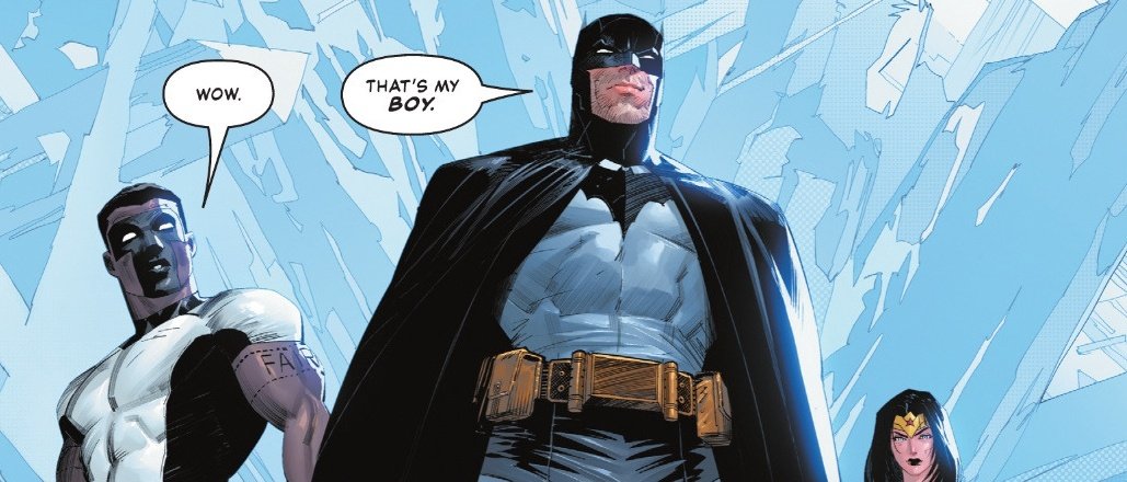 the way bruce smiles and said "that's my boy." oh he was so fucking proud
